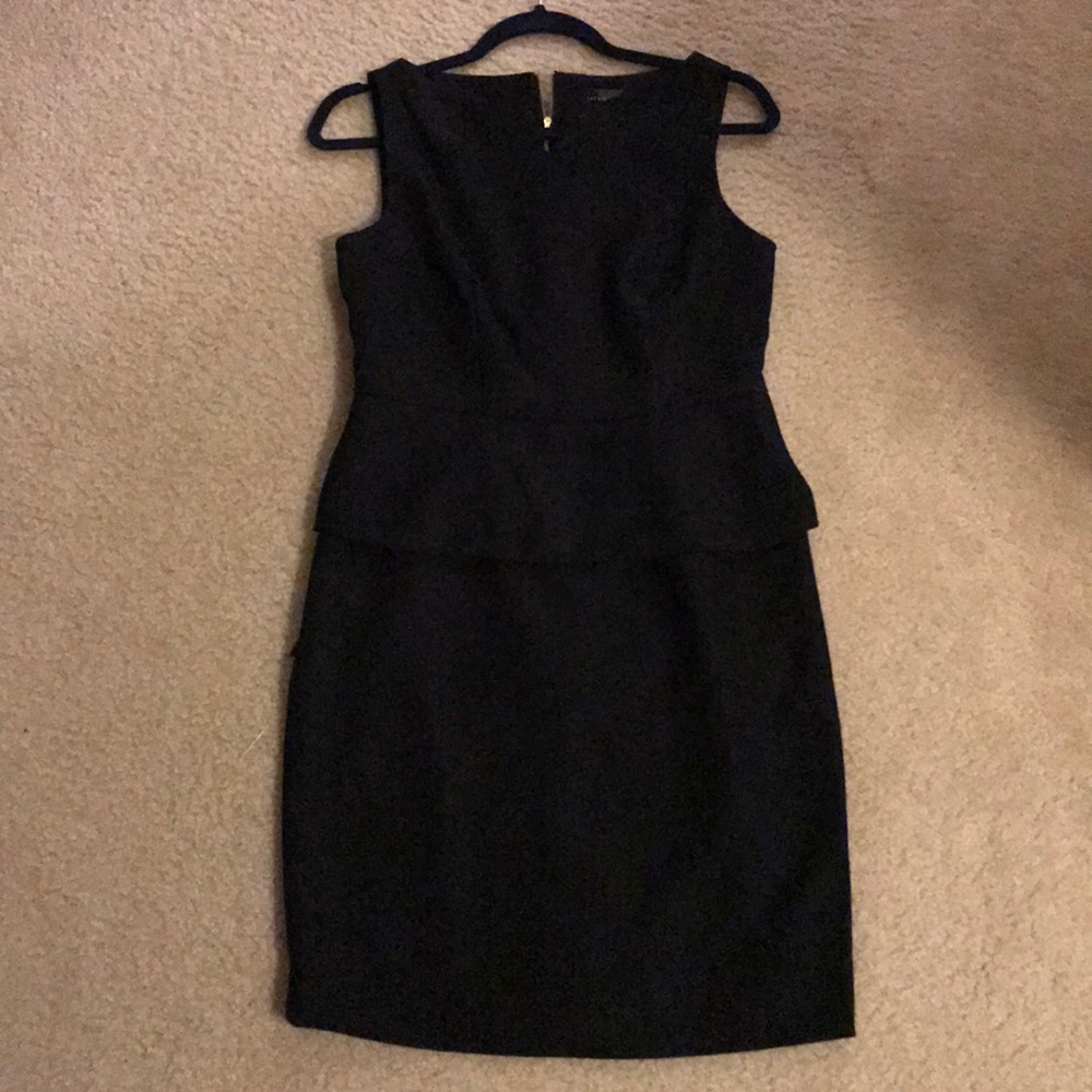 Black peplum dress